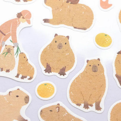 Capybara - ZOOm in Animal Sticker Sheet