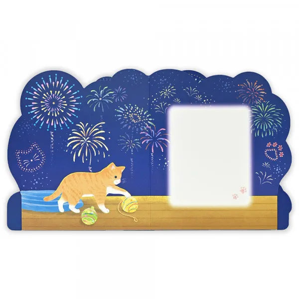Firework Cats - 3D Greeting Card