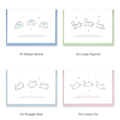Fluffy Love - Letterpress Greeting Card