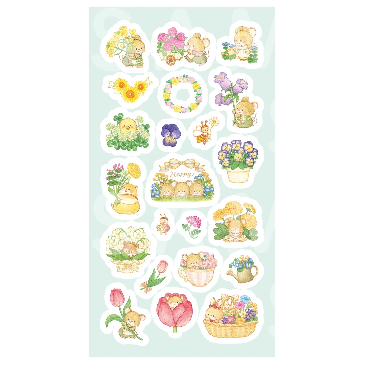 Little Mouse Flower Party - Sticker Sheet