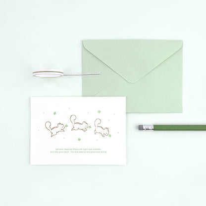 Fluffy Love - Letterpress Greeting Card