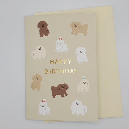 Birthday Dogs - Embossed Greeting Card